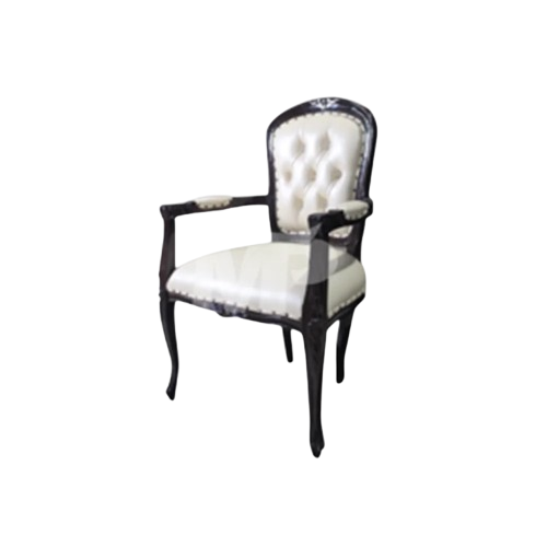 Kursi Arm Chair Oval Hitam-Putih