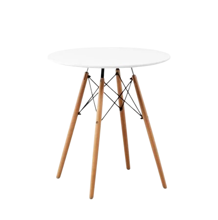 Meja Dealing Bulat Putih